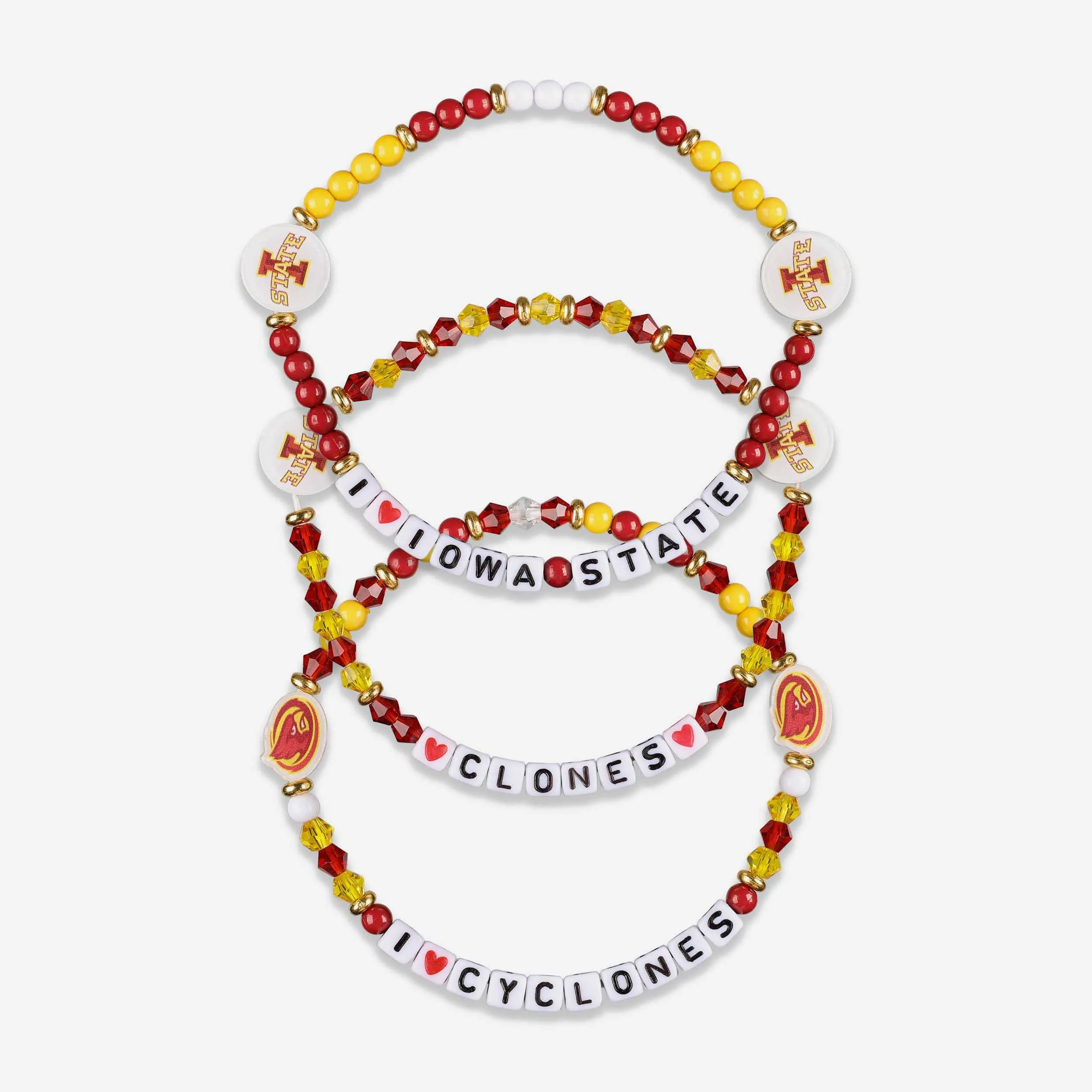 Iowa State Cyclones 3 Pack Friendship Bracelet