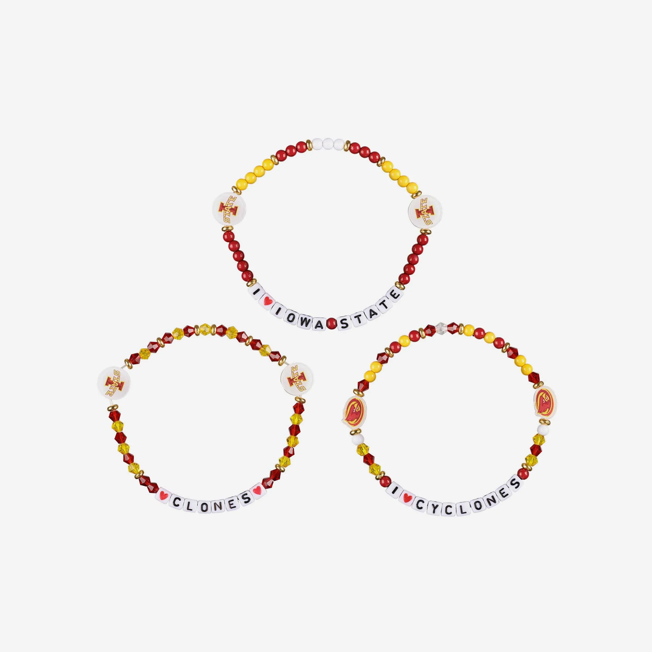 Iowa State Cyclones 3 Pack Friendship Bracelet