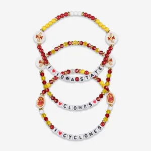 Iowa State Cyclones 3 Pack Friendship Bracelet