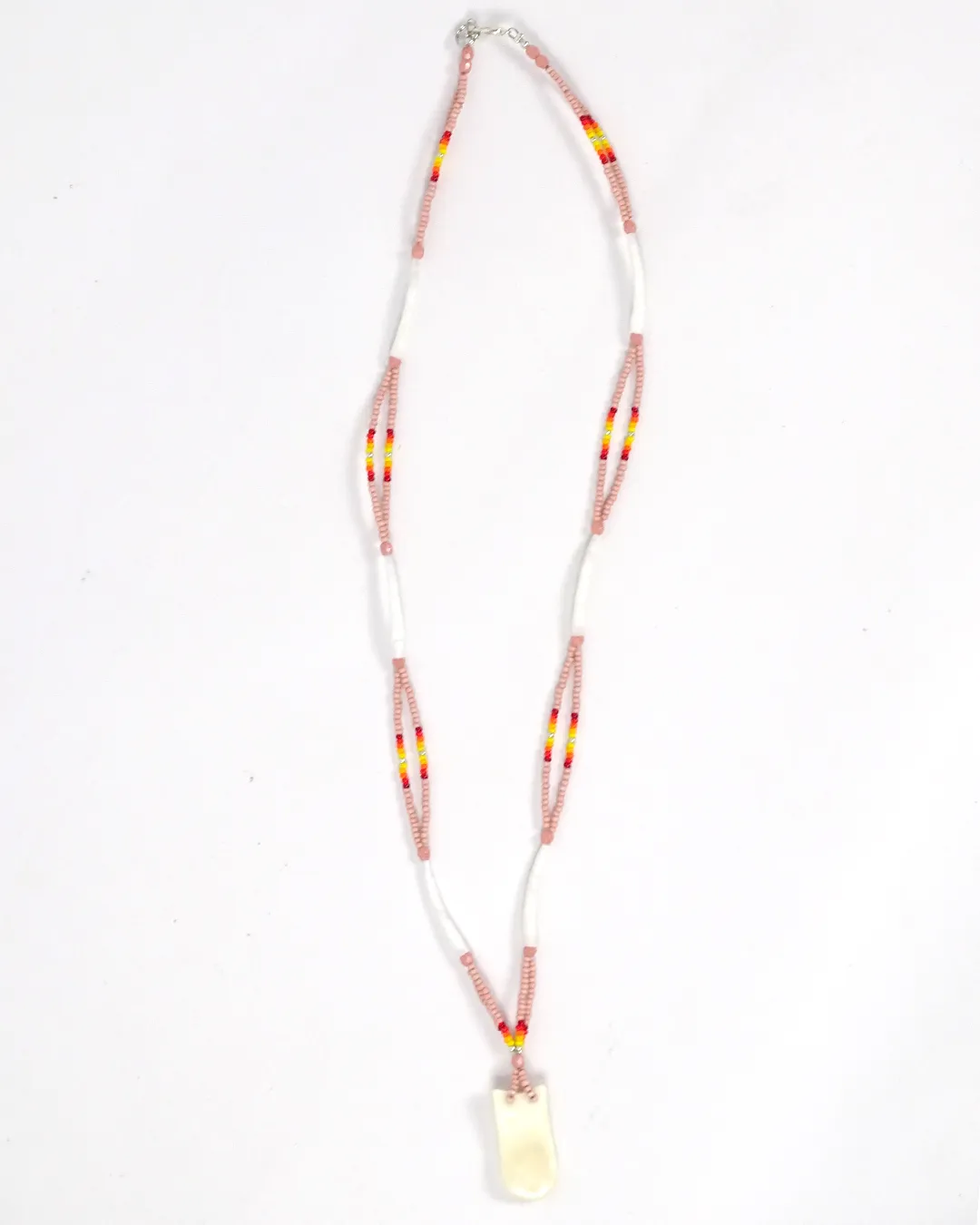 IREH Beaded Elk Tooth and Dentalium Necklace
