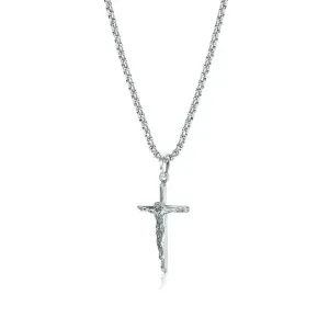 Italgem Stainless Steel Jesus Cross Necklace