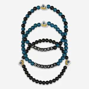 Jacksonville Jaguars 3 Pack Beaded Friendship Bracelet