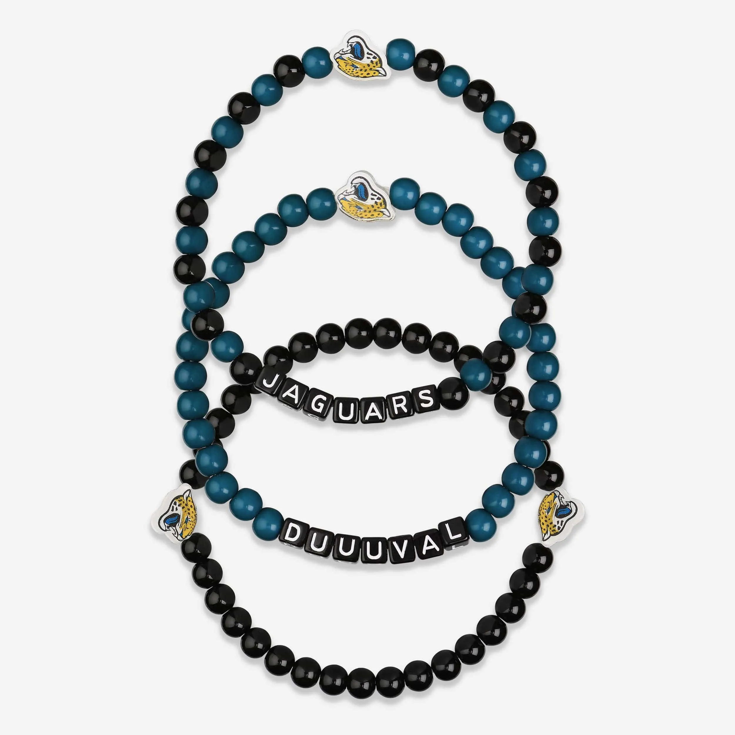 Jacksonville Jaguars 3 Pack Beaded Friendship Bracelet