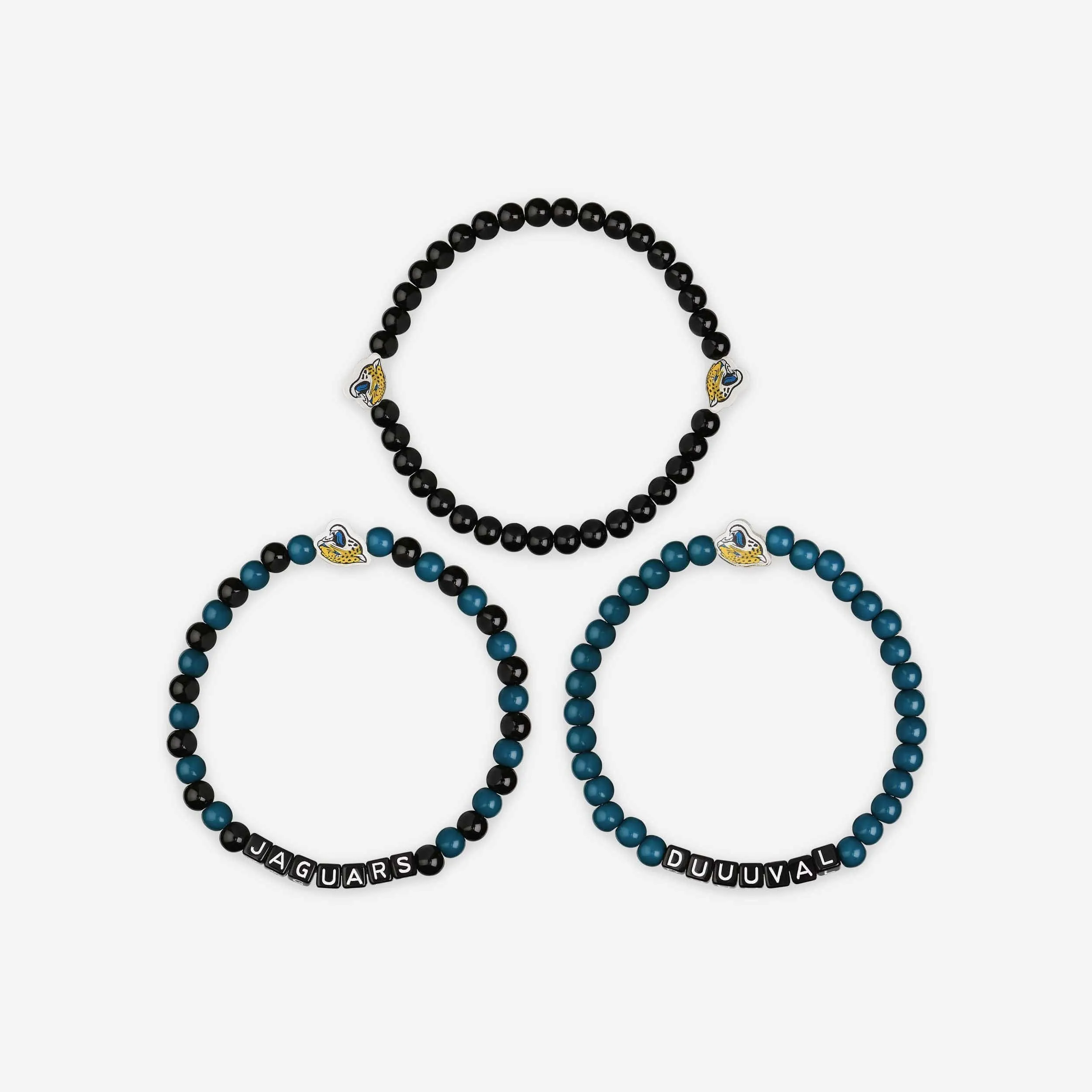 Jacksonville Jaguars 3 Pack Beaded Friendship Bracelet
