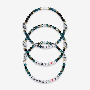 Jalen Hurts & Lane Johnson Philadelphia Eagles 3 Pack Player Friendship Bracelet