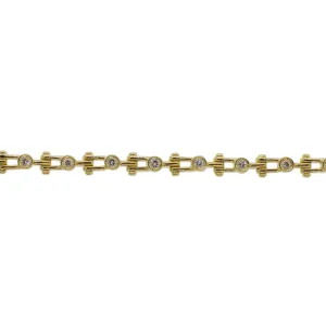 Jax Link Style Bezel Set Diamond Bracelet