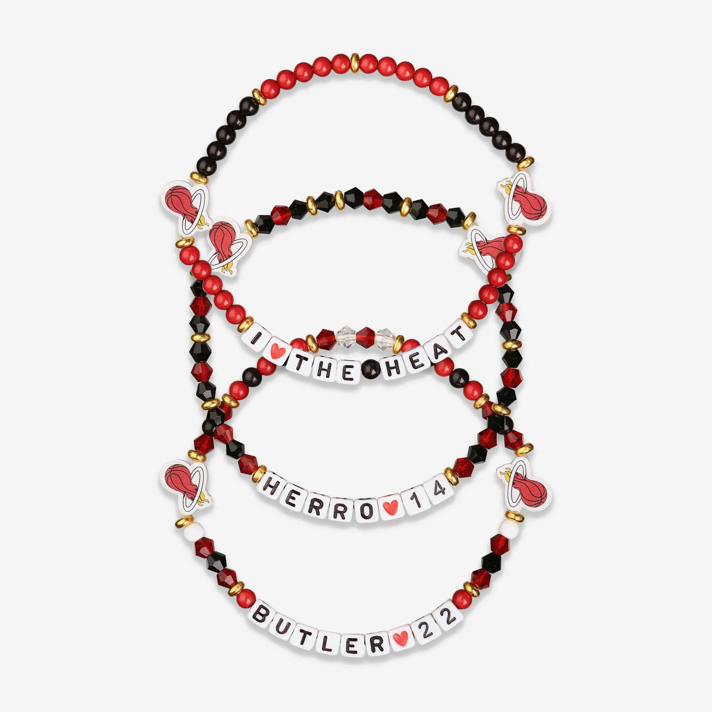 Jimmy Butler & Tyler Herro Miami Heat 3 Pack Player Friendship Bracelet