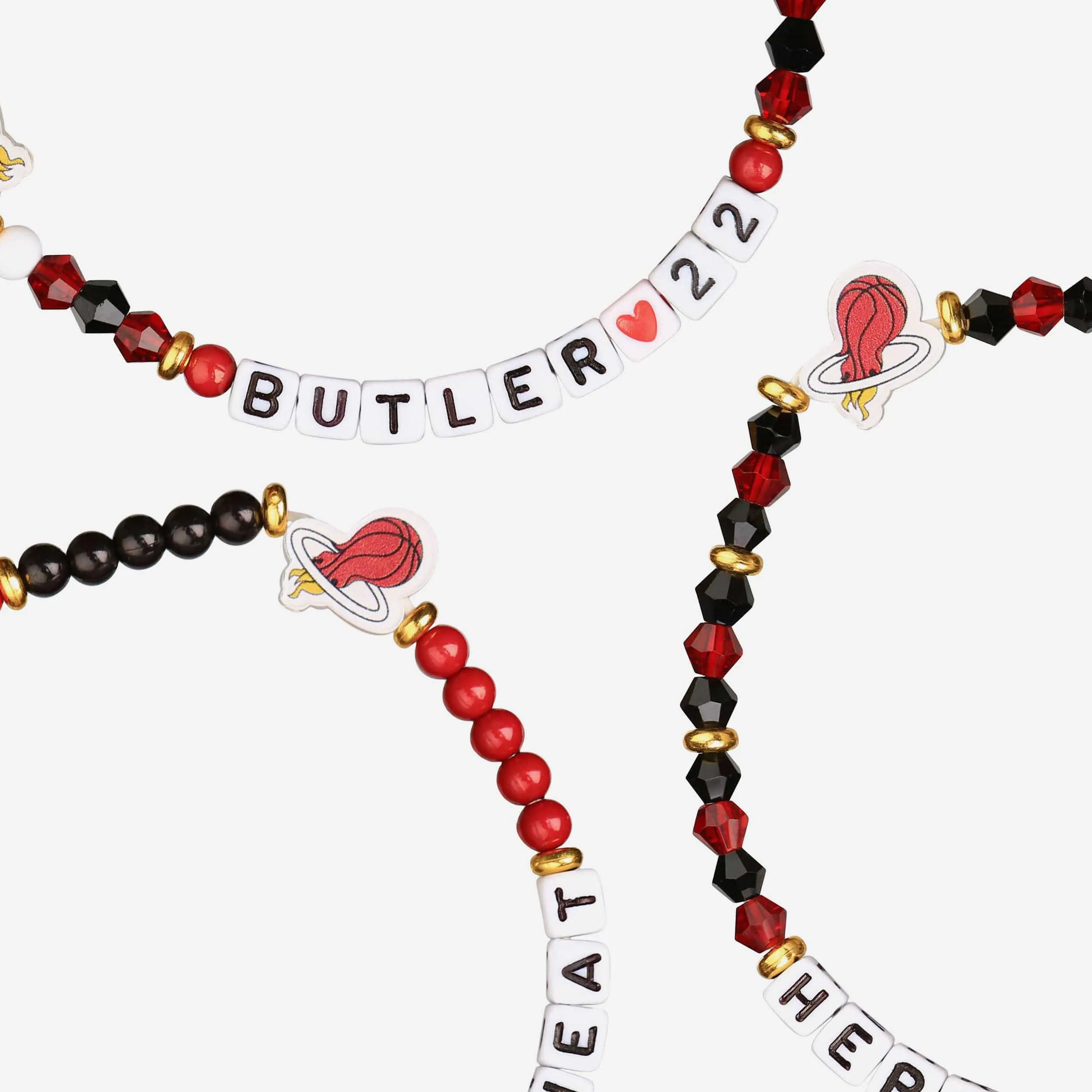 Jimmy Butler & Tyler Herro Miami Heat 3 Pack Player Friendship Bracelet