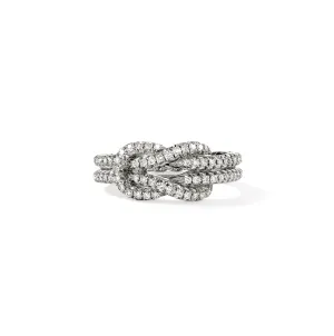 John Hardy Love Knot Sterling Silver Diamond Ring