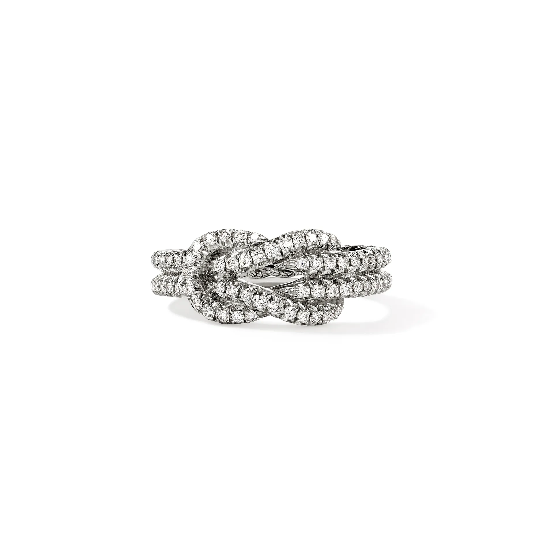 John Hardy Love Knot Sterling Silver Diamond Ring