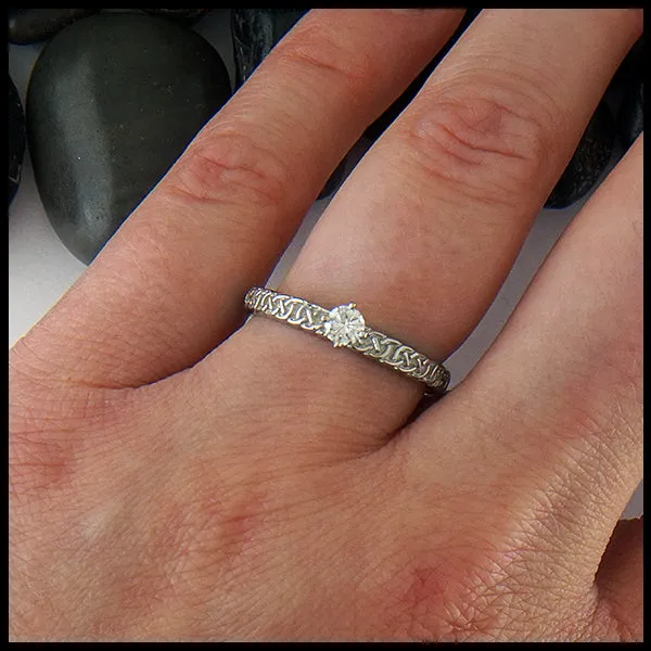 Josephine's Knot Ring with Reclaimed Diamond