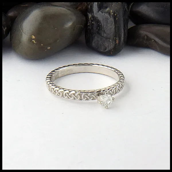 Josephine's Knot Ring with Reclaimed Diamond