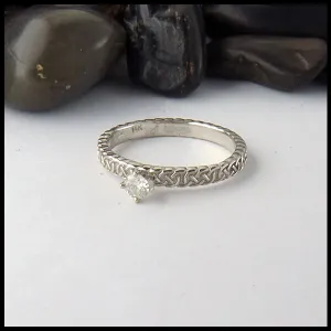 Josephine's Knot Ring with Reclaimed Diamond