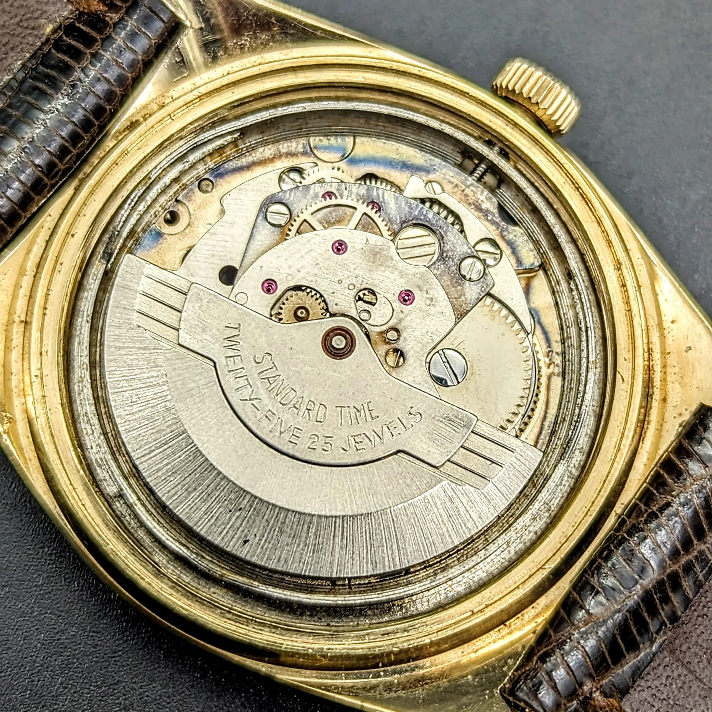 JULES JURGENSEN Swiss Automatic Wristwatch Caliber Int. 7523 25J Day/Date Watch