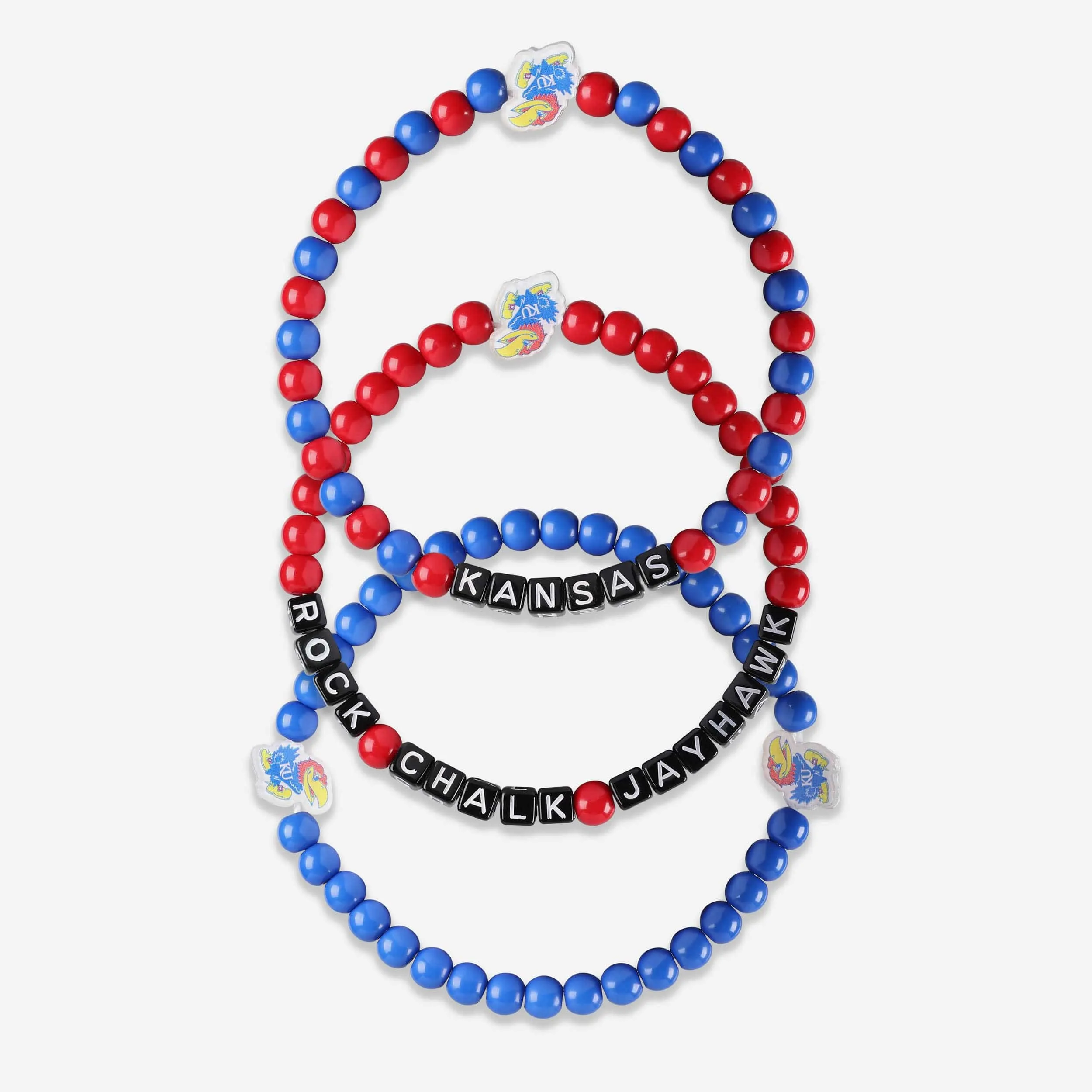 Kansas Jayhawks 3 Pack Beaded Friendship Bracelet
