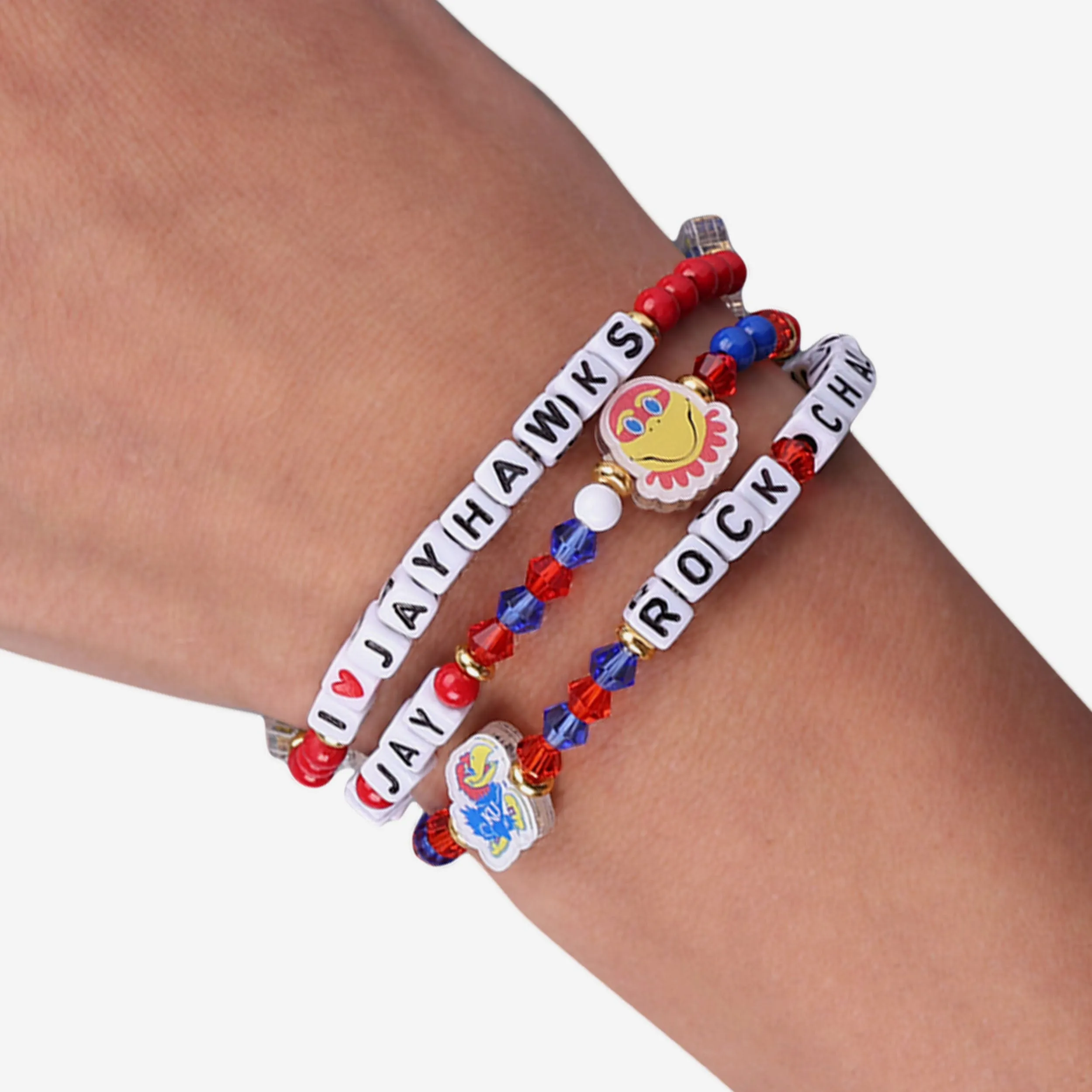 Kansas Jayhawks 3 Pack Friendship Bracelet