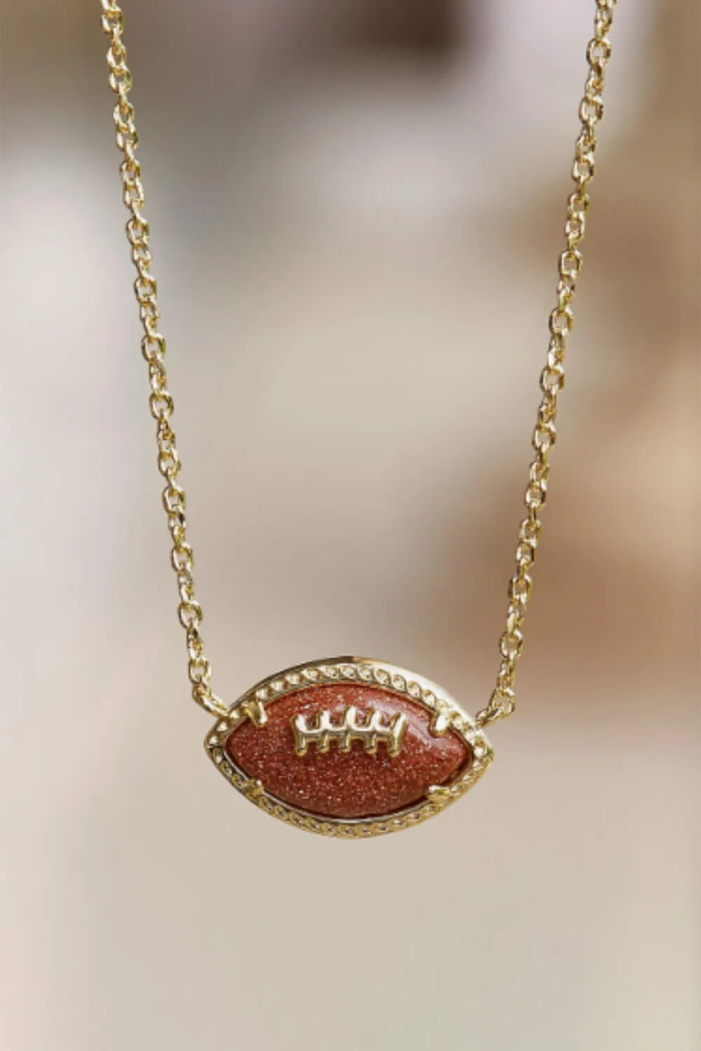 Kendra Scott Football Short Pendant Necklace in Gold | 9608856255
