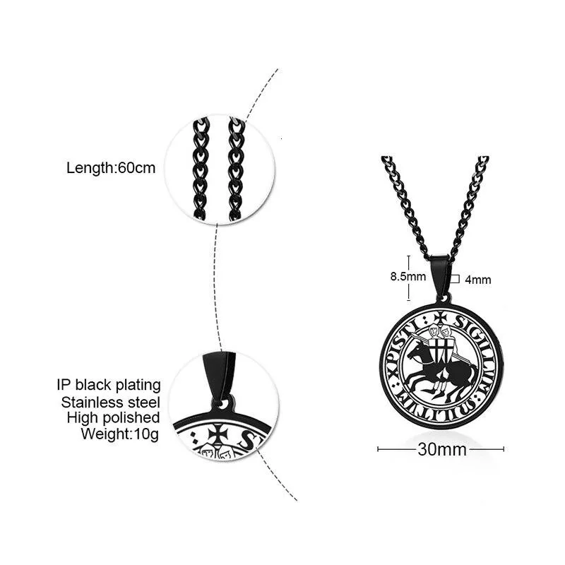 Knights Templar Necklace - (Various Colors)