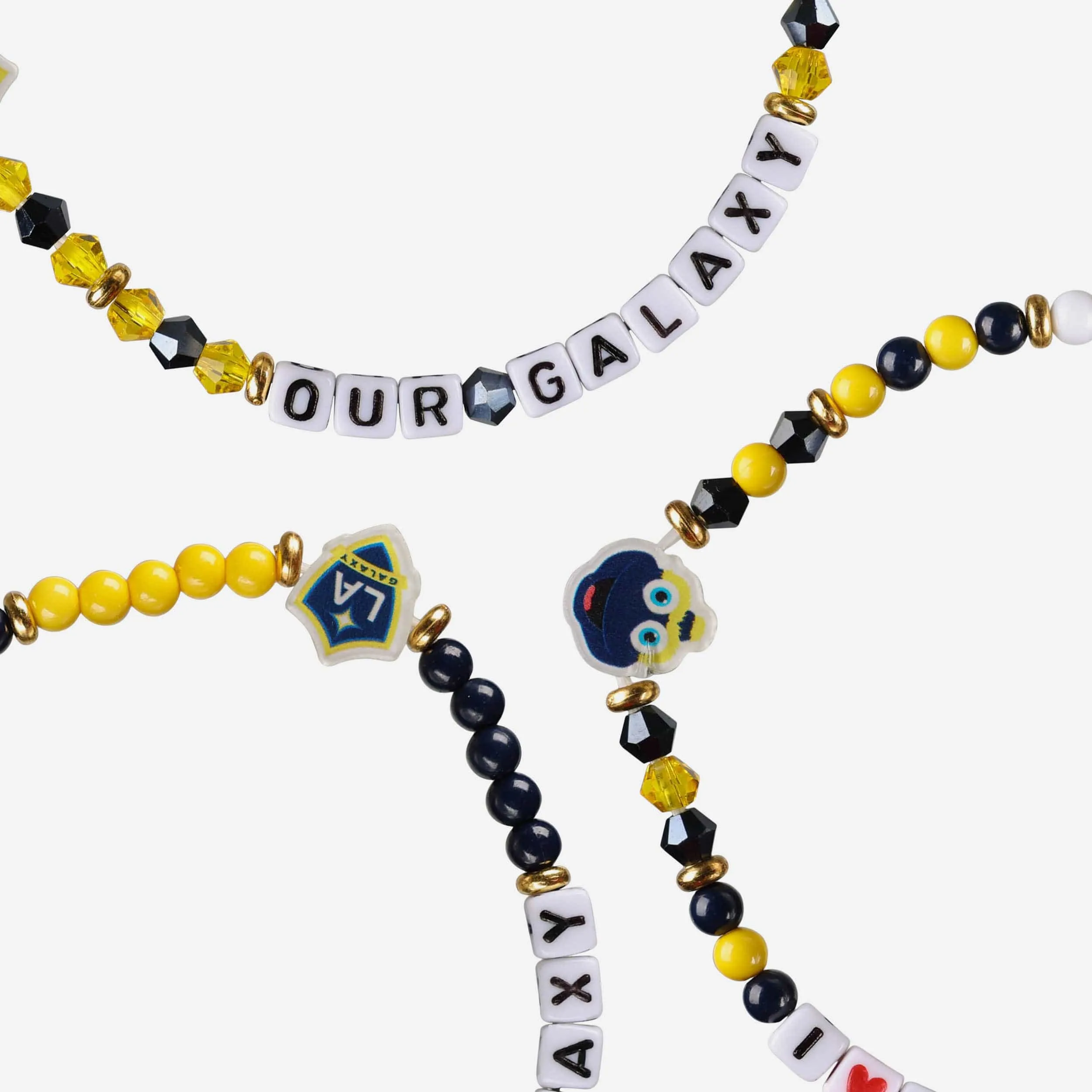 LA Galaxy 3 Pack Friendship Bracelet
