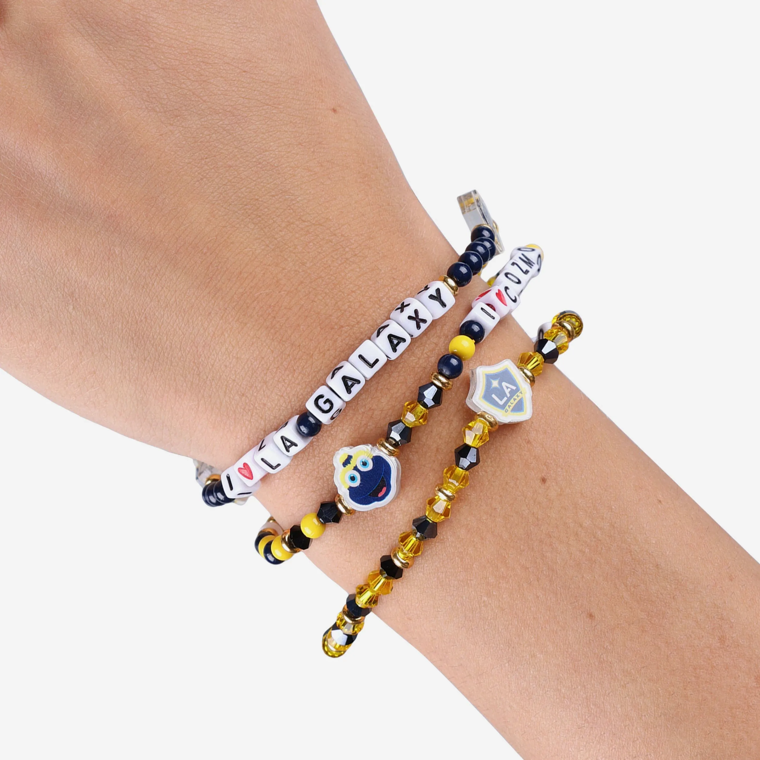 LA Galaxy 3 Pack Friendship Bracelet