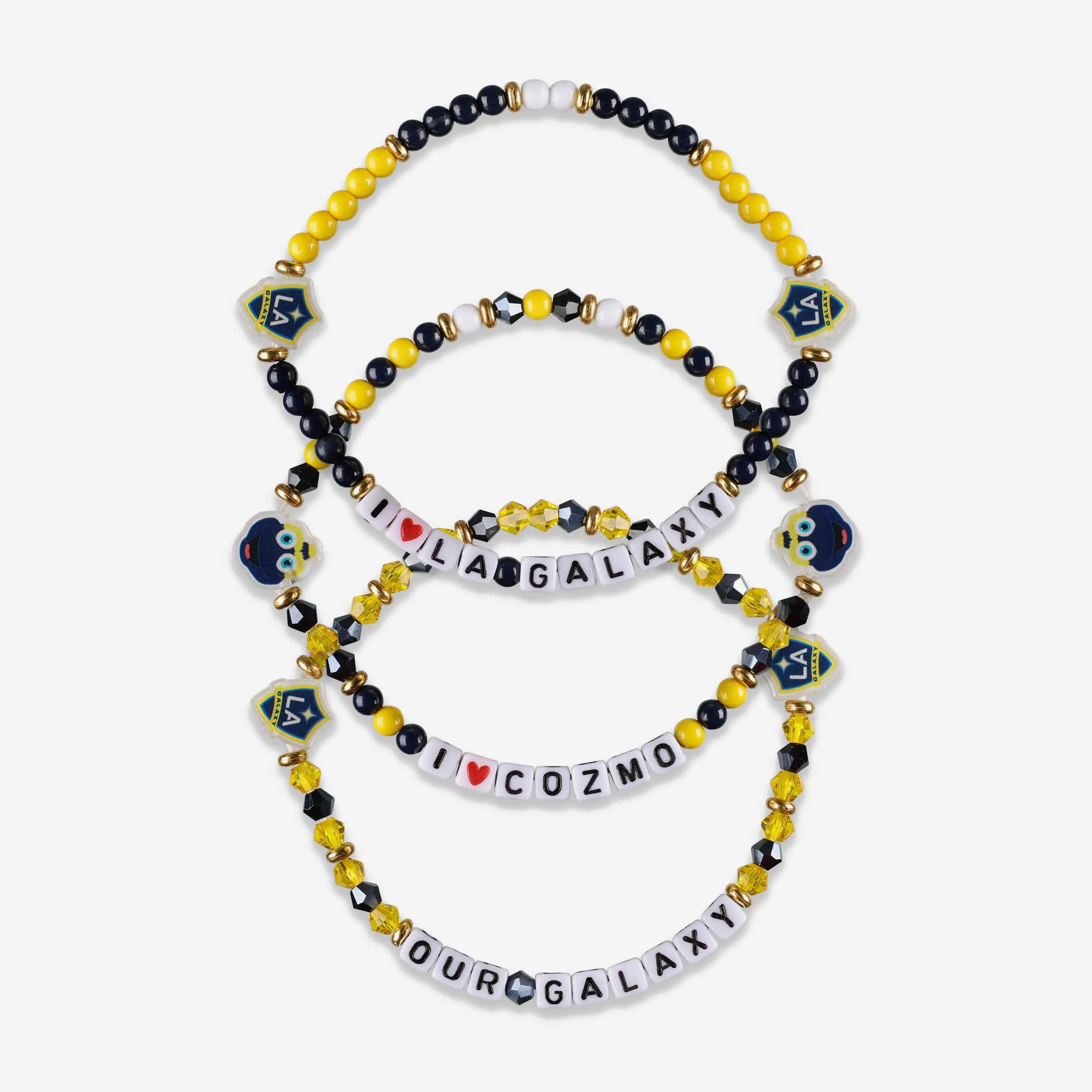 LA Galaxy 3 Pack Friendship Bracelet
