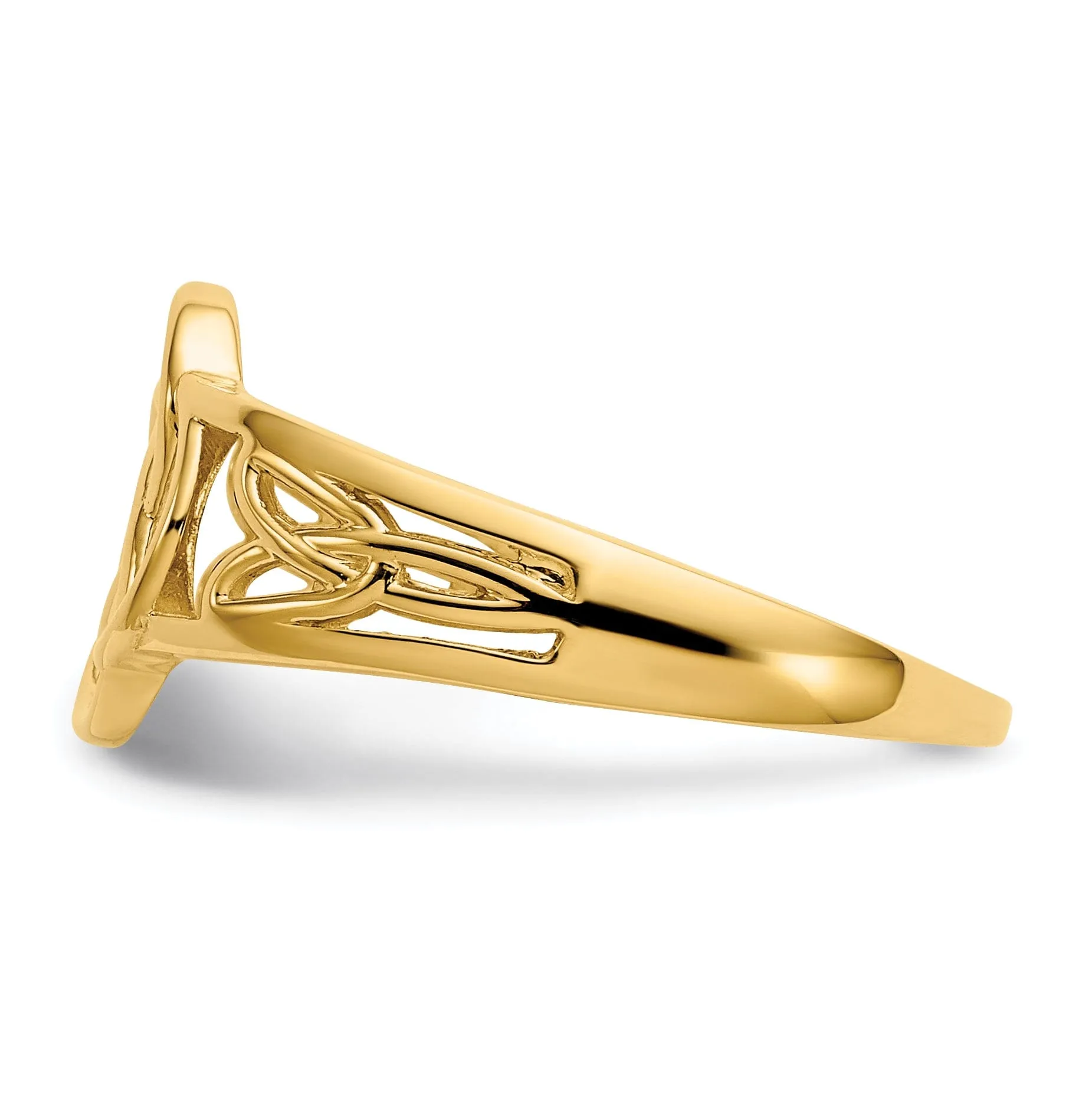 Ladies celtic knot 14kt yellow gold ring
