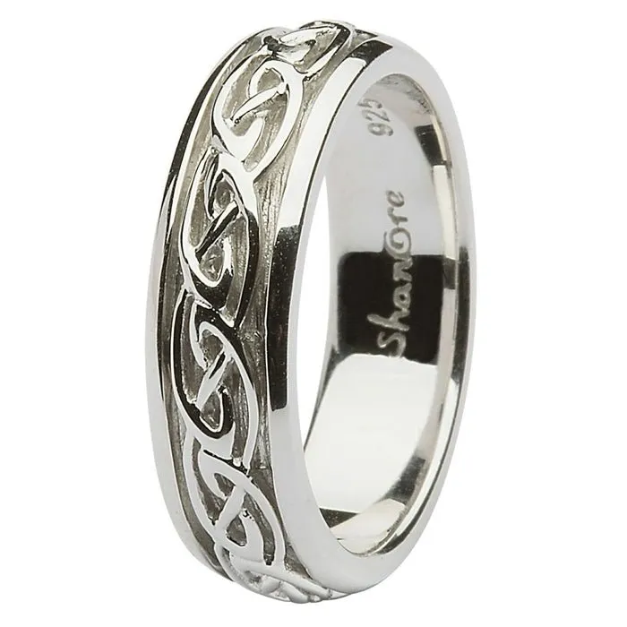 Ladies Celtic Sterling Silver Wedding Rings SL-SD10