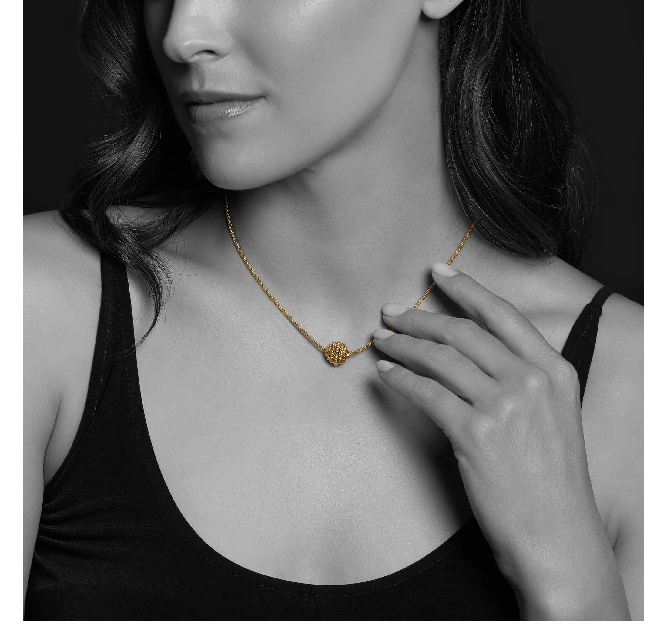 LAGOS Caviar Gold 18K Gold Caviar Ball Pendant Necklace