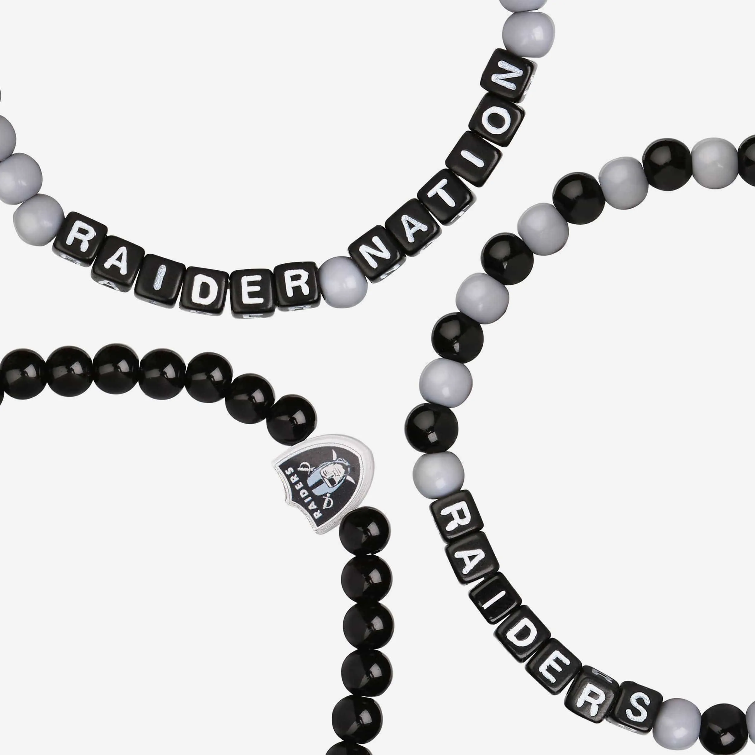 Las Vegas Raiders 3 Pack Beaded Friendship Bracelet