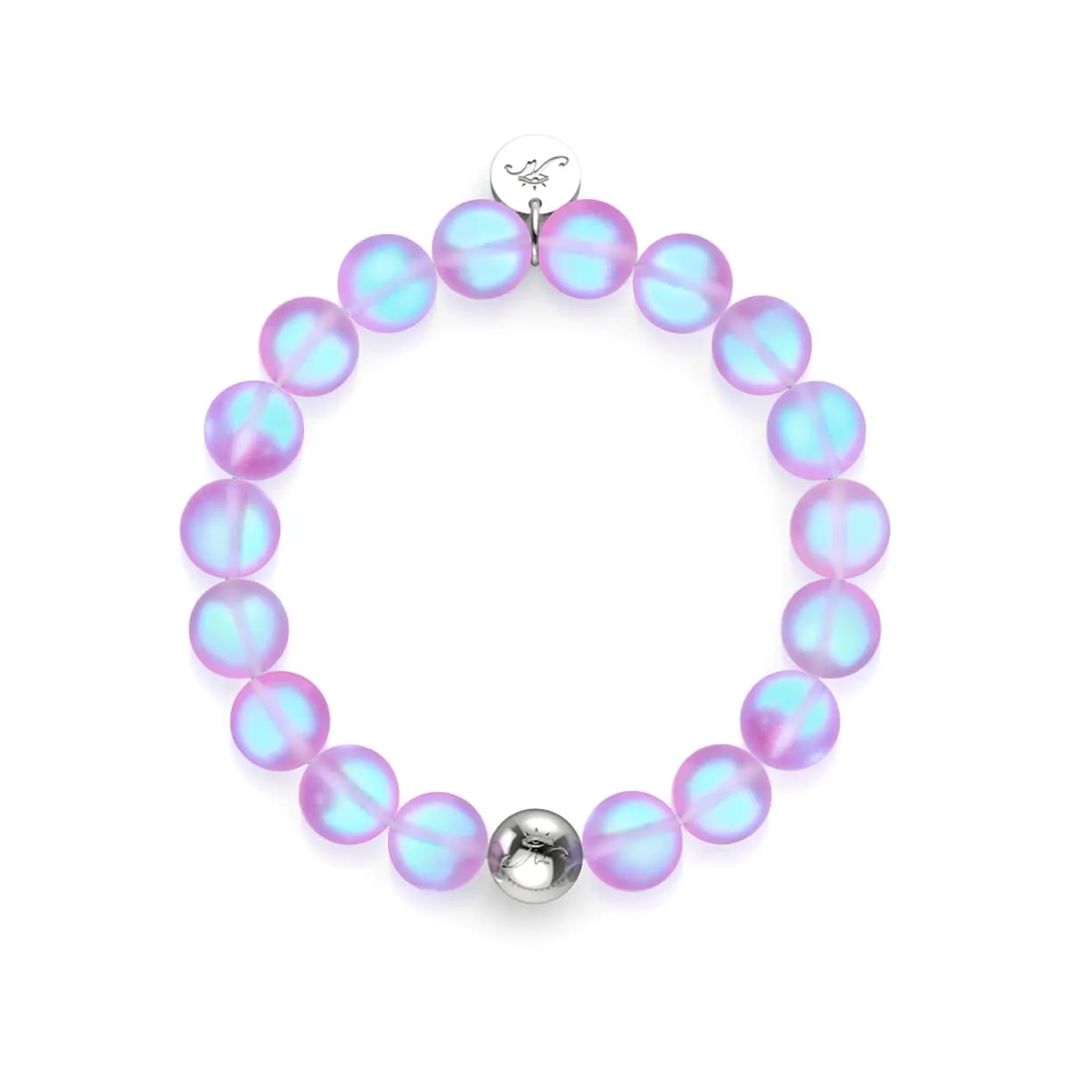 Lavender | Silver | Mermaid Glass Statement Bracelet