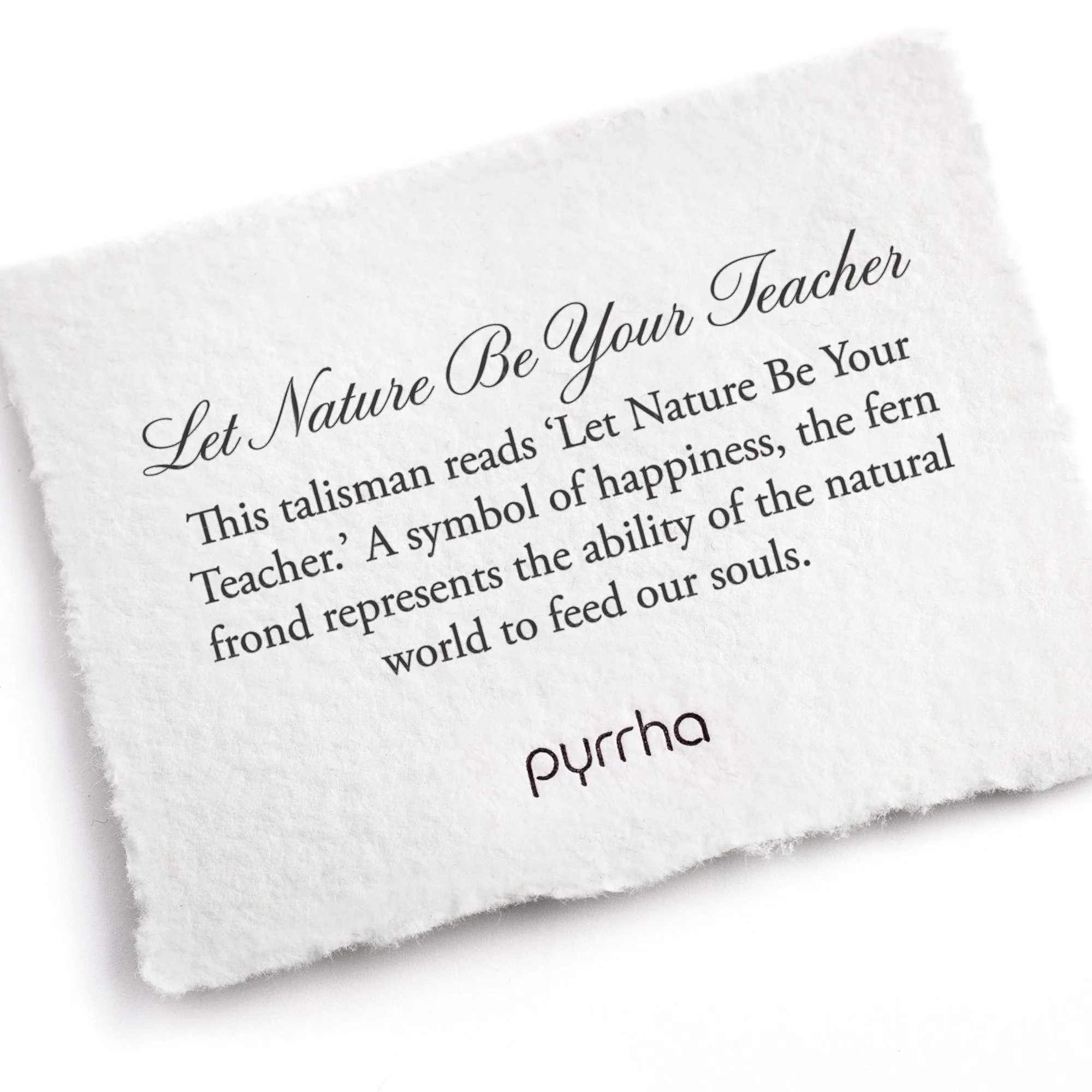 Let Nature Be Your Teacher Talisman Necklace