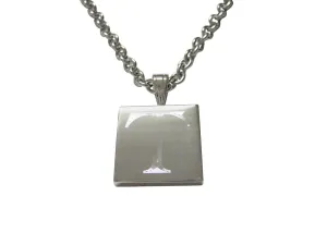Letter T Monogram Pendant Necklace