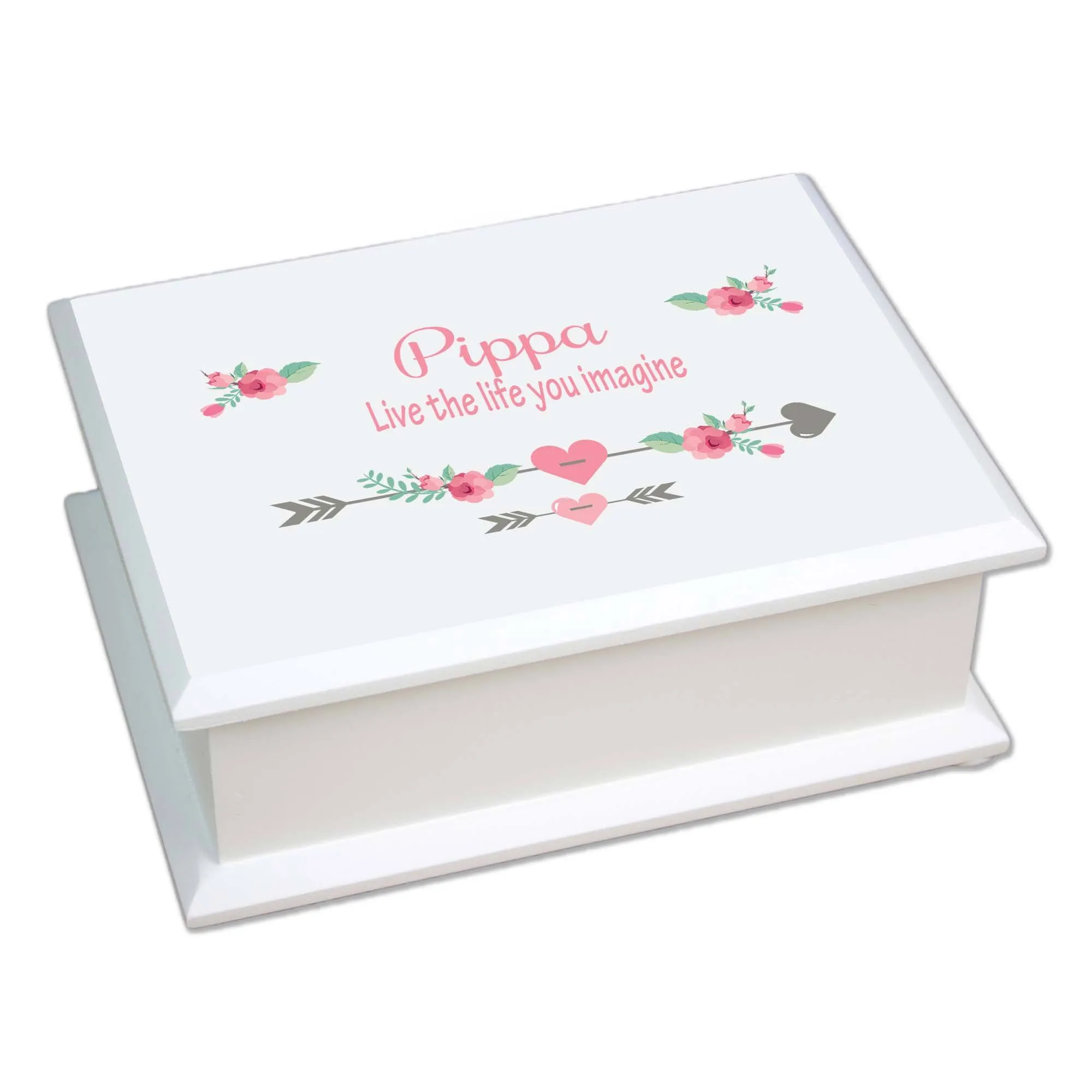 Lift Top Jewelry Box - Tribal Arrow Girl
