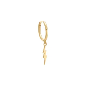 Lightning Bolt Huggie Earring 14K