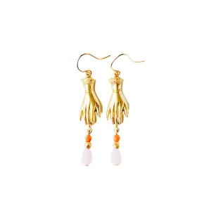 Lilac Hand Charm Earrings