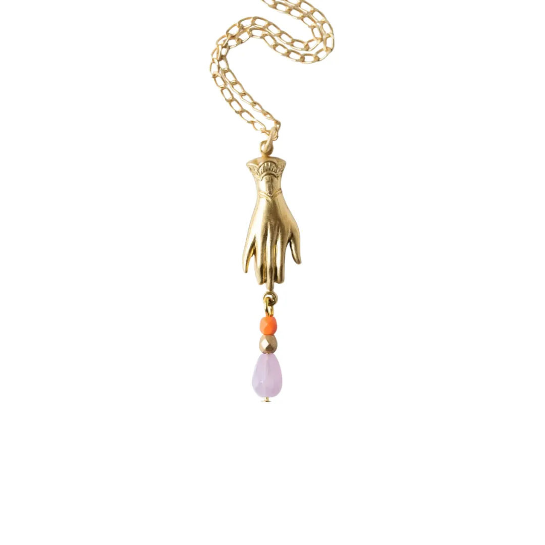 Lilac Hand Charm Pendant