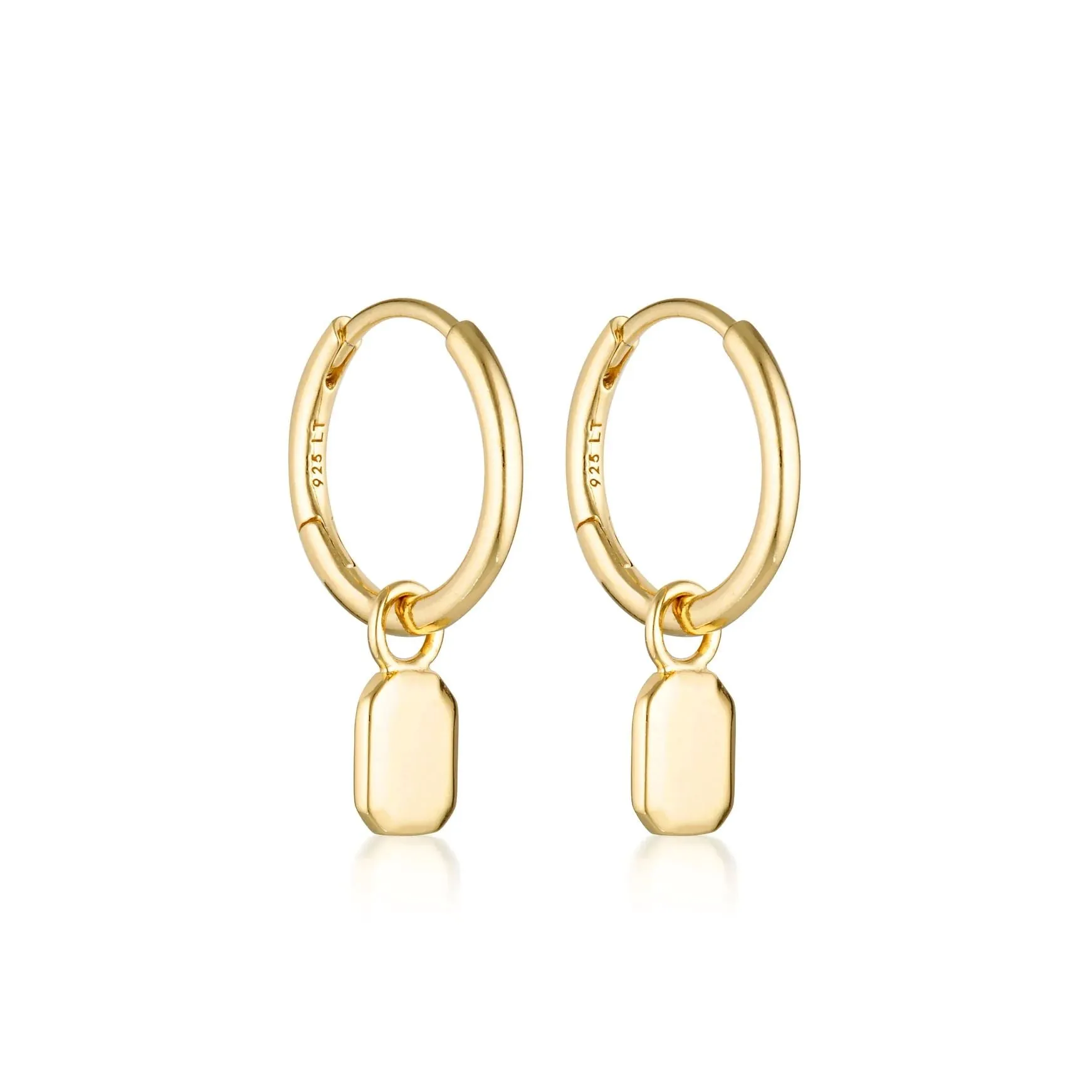 LINDA TAHIJA Tate Huggie Earrings - Gold Plated