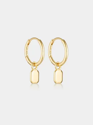Linda Tahija - Tate Huggie Hoop Earrings - Gold Plated