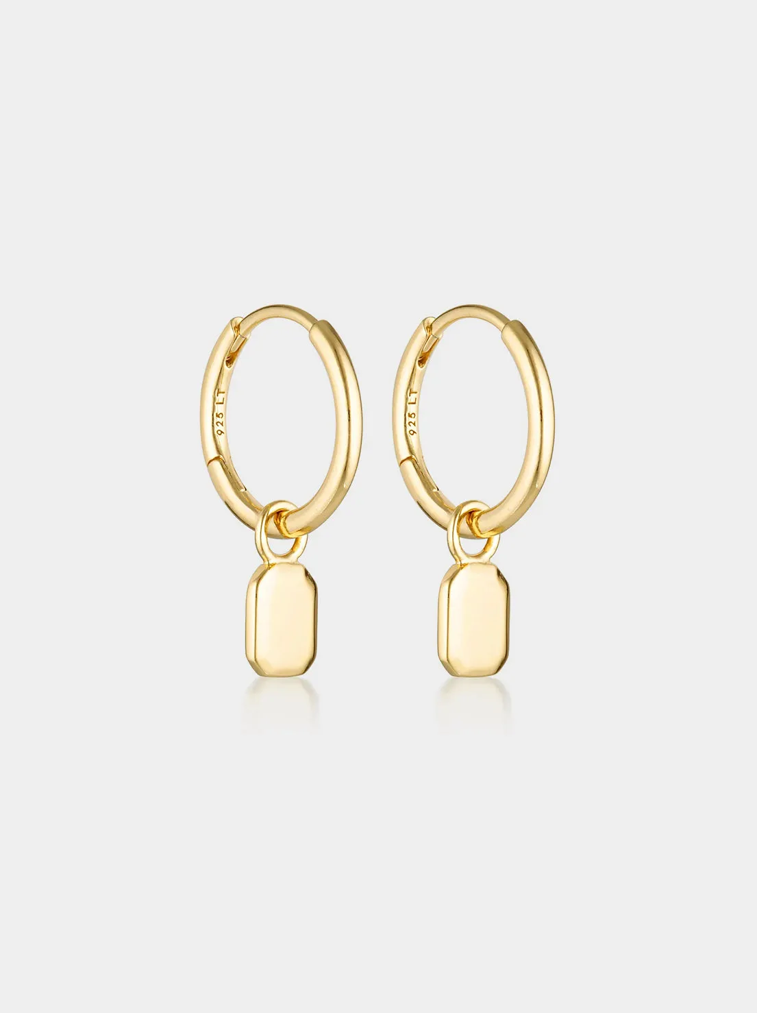 Linda Tahija - Tate Huggie Hoop Earrings - Gold Plated