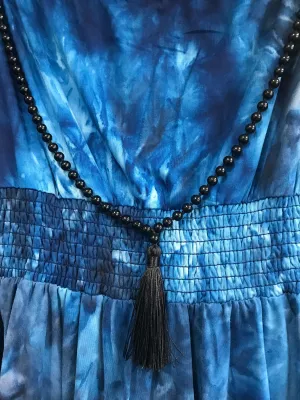 Long Beaded Necklace w/Tassel