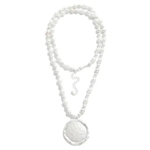 Long Pearl Beaded Necklace