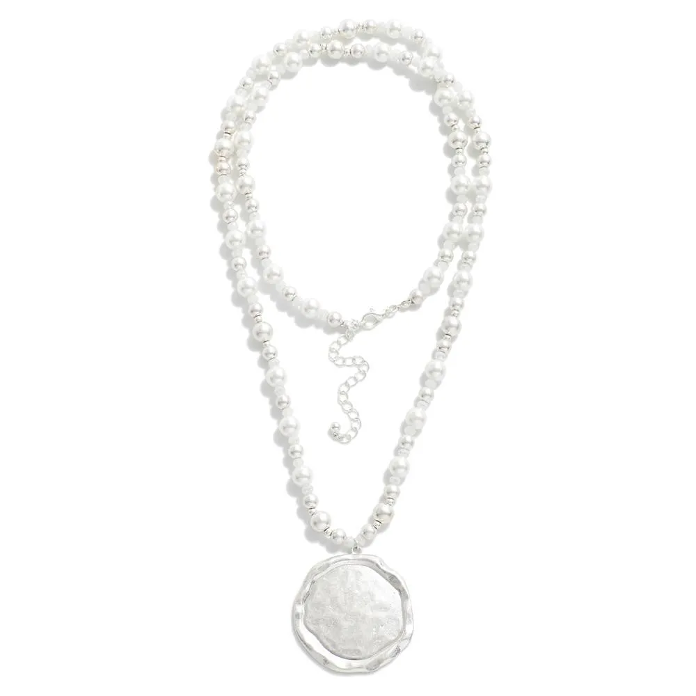 Long Pearl Beaded Necklace
