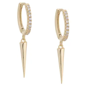 Long Spike Huggie Earring