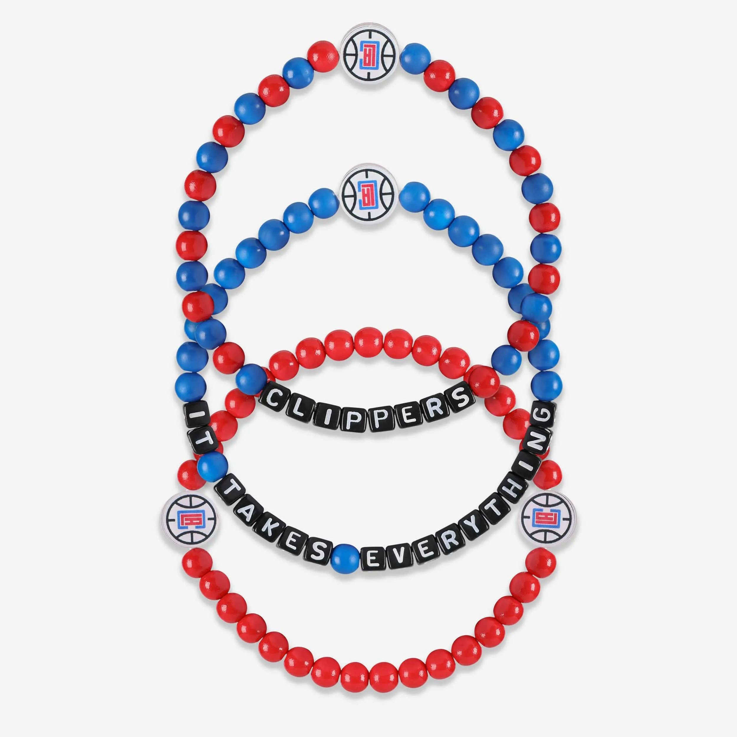 Los Angeles Clippers 3 Pack Beaded Friendship Bracelet