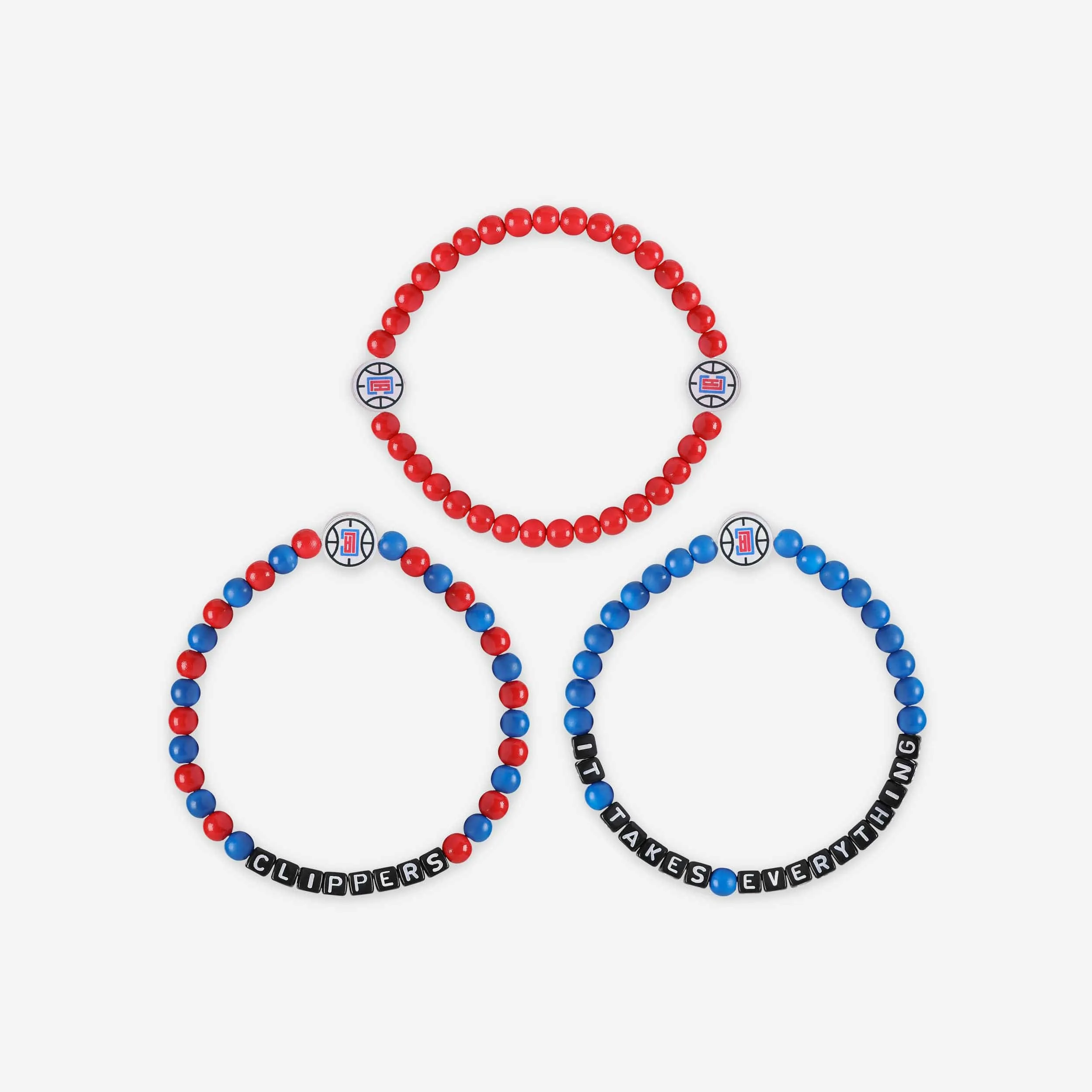 Los Angeles Clippers 3 Pack Beaded Friendship Bracelet