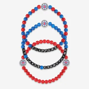 Los Angeles Clippers 3 Pack Beaded Friendship Bracelet