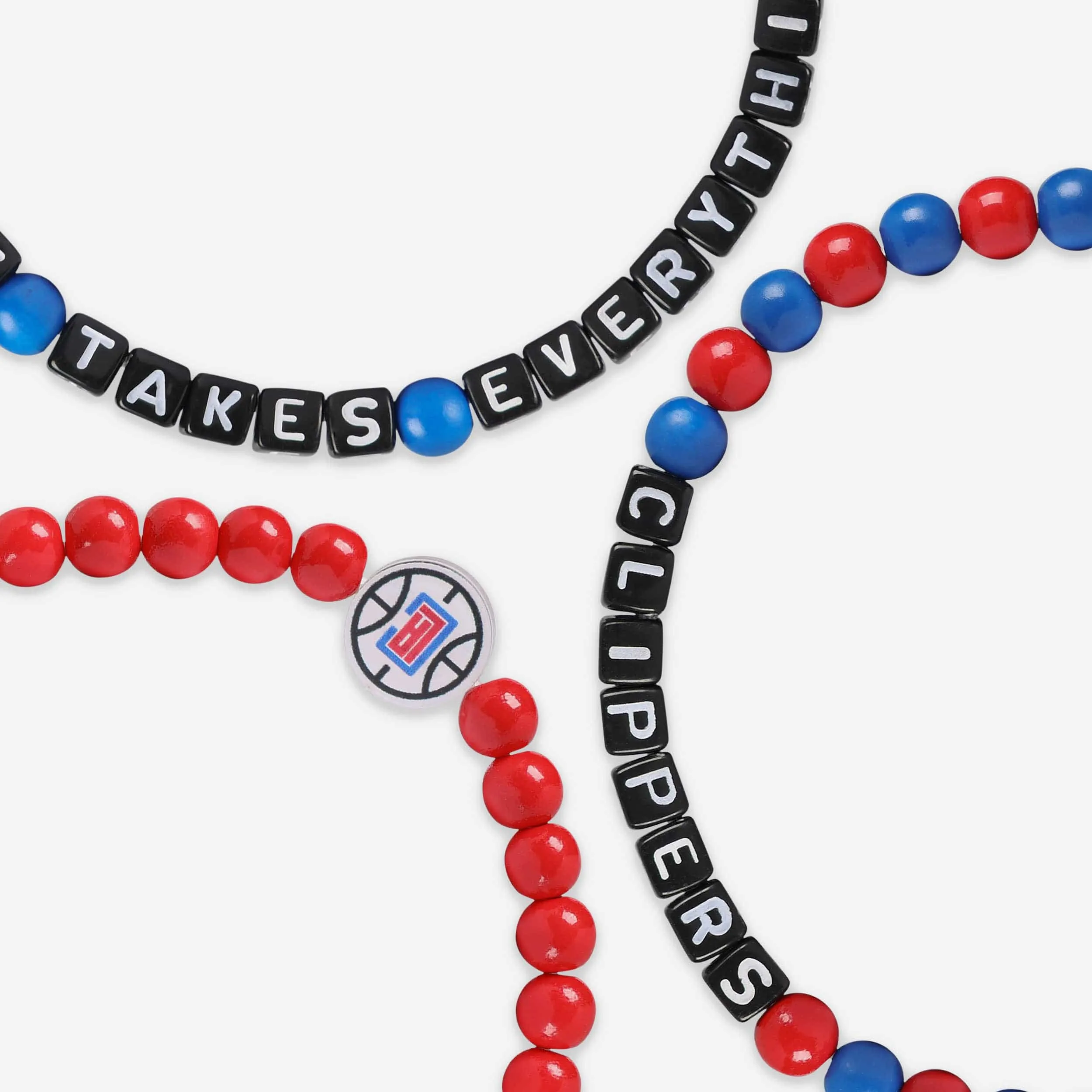 Los Angeles Clippers 3 Pack Beaded Friendship Bracelet