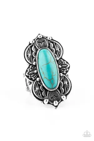 Lotus Oasis Blue Paparazzi Ring