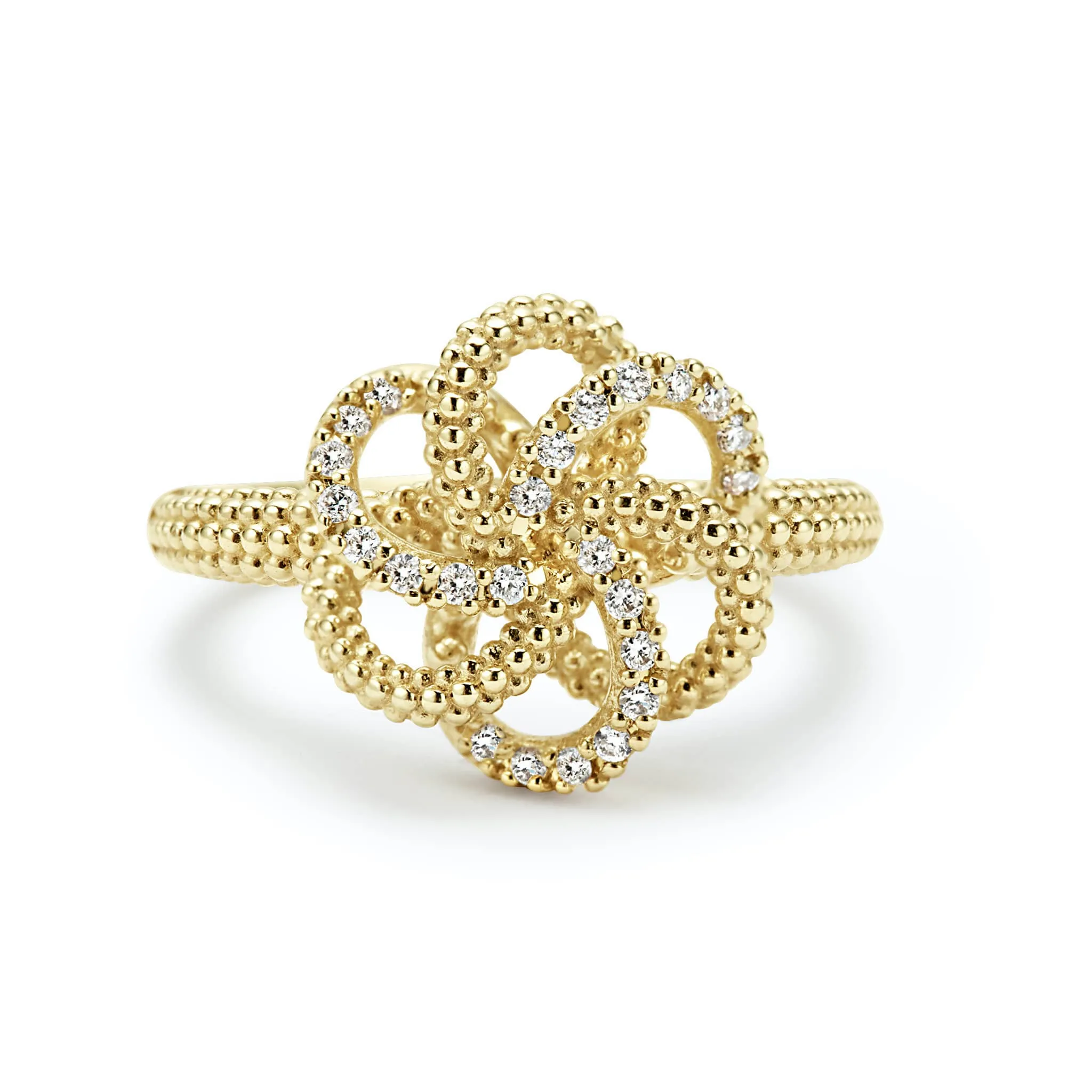 Love Knot 18K Gold Love Knot Diamond Ring