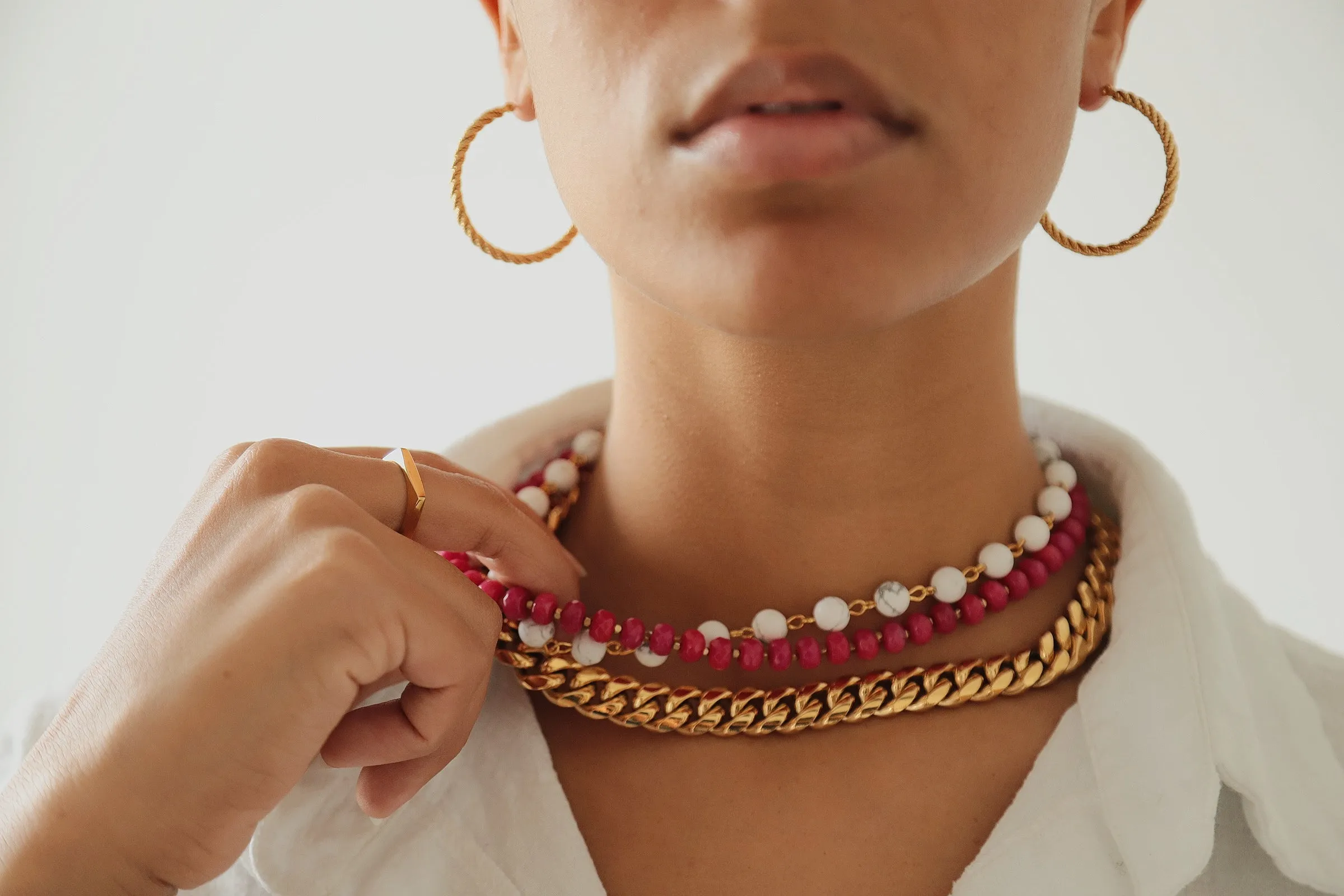 Lucille Beaded Layering Necklace || Choose Style